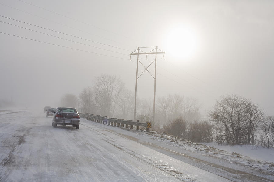 Icy highway Photograph by Craig van der Lende