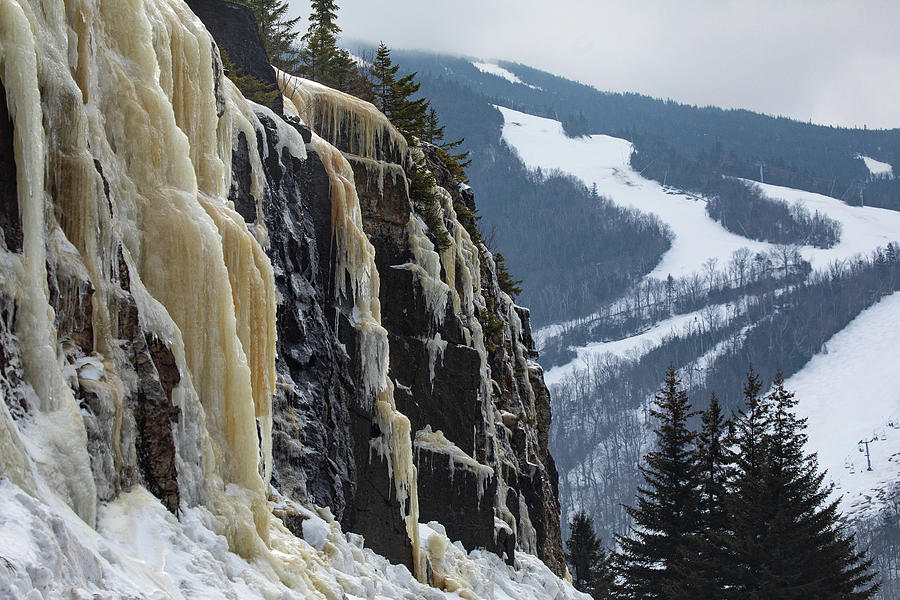 Icy Ledge and Cannon Mountain Photograph by Denise Kopko