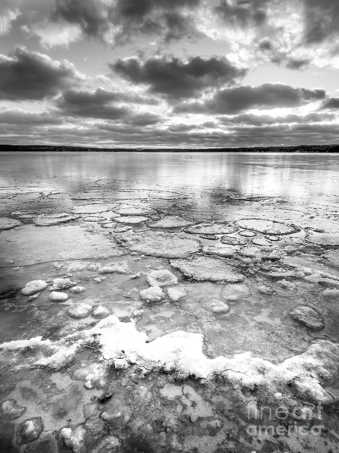 Icy Morning On Portage Lake Photograph