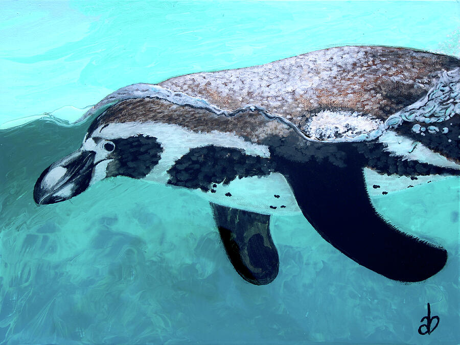 Icy Plunge Painting by Angela Brunson