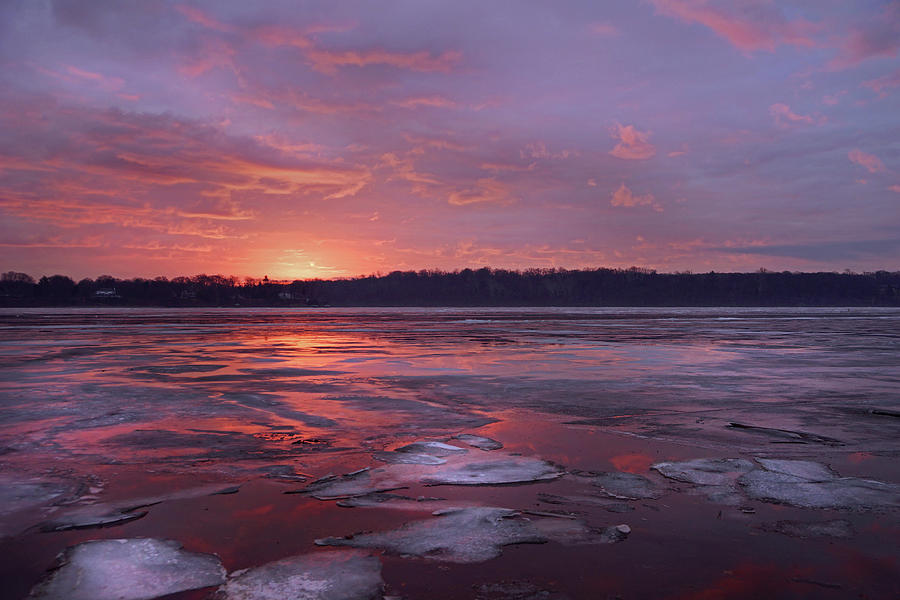 Icy River Sunrise Photograph by Greg Diesel Walck - Fine Art America