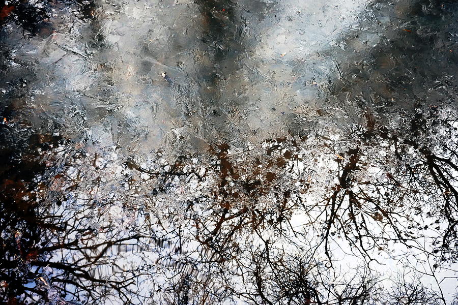 Icy Stream Reflections 1 Photograph