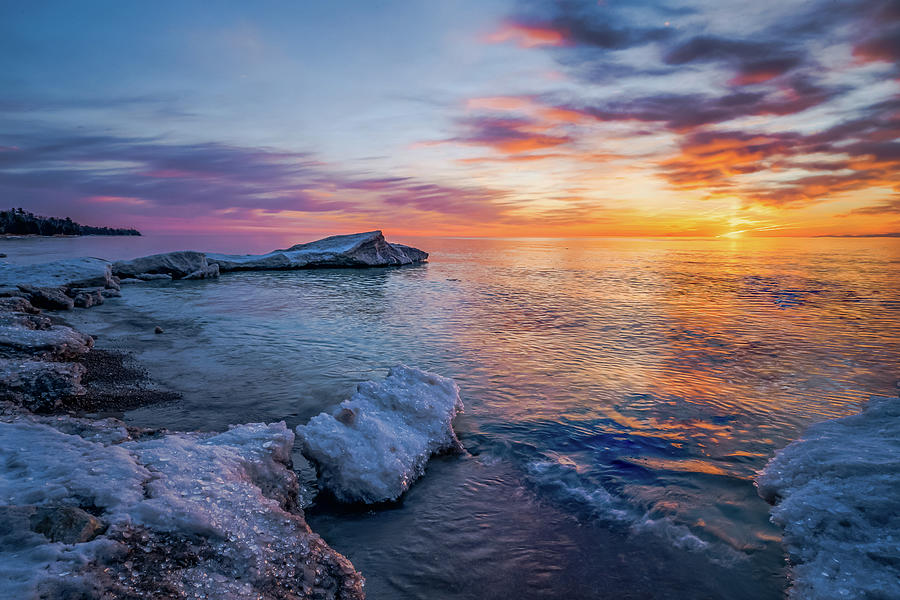 Icy Sunrise Photograph by David Heilman