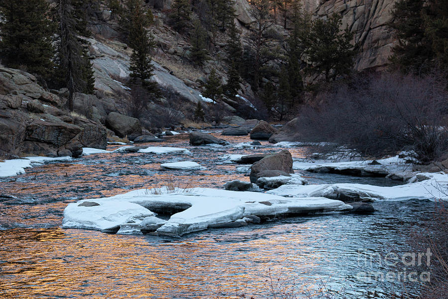 Icy Sunrise South Platte River Photograph by Steven Krull