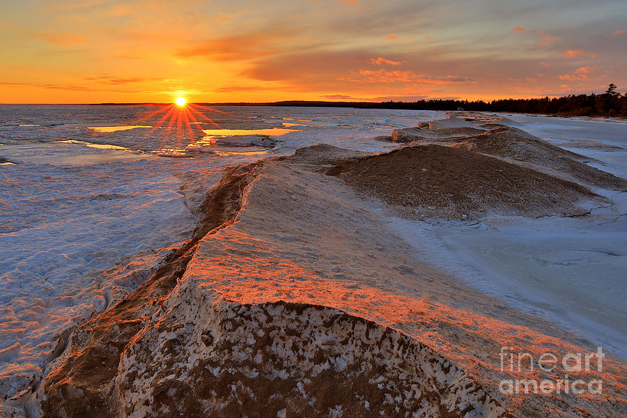Icy Sunset Photograph by Bernard Kaiser