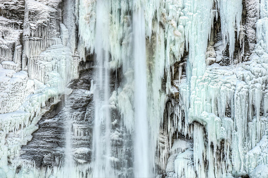 Nature Photograph - Icy Waterfall Details by Catherine Stolz