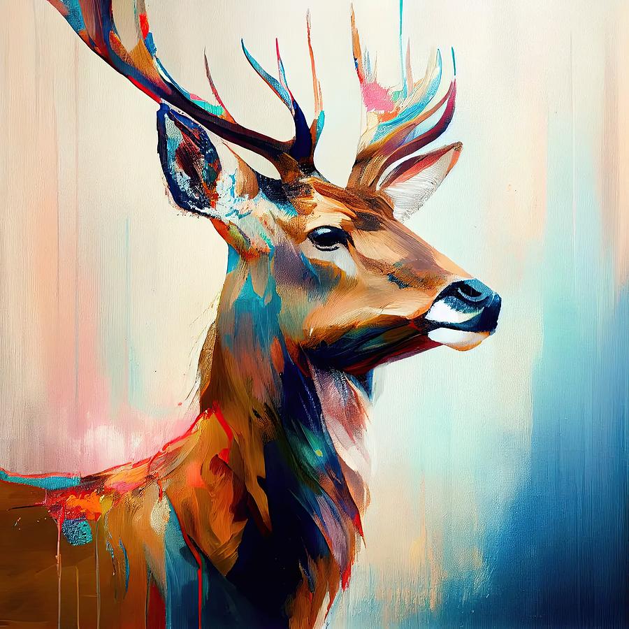 IcyHot_portrait_of_a_deer_extremely_abstract_huge_brush_strokes ...