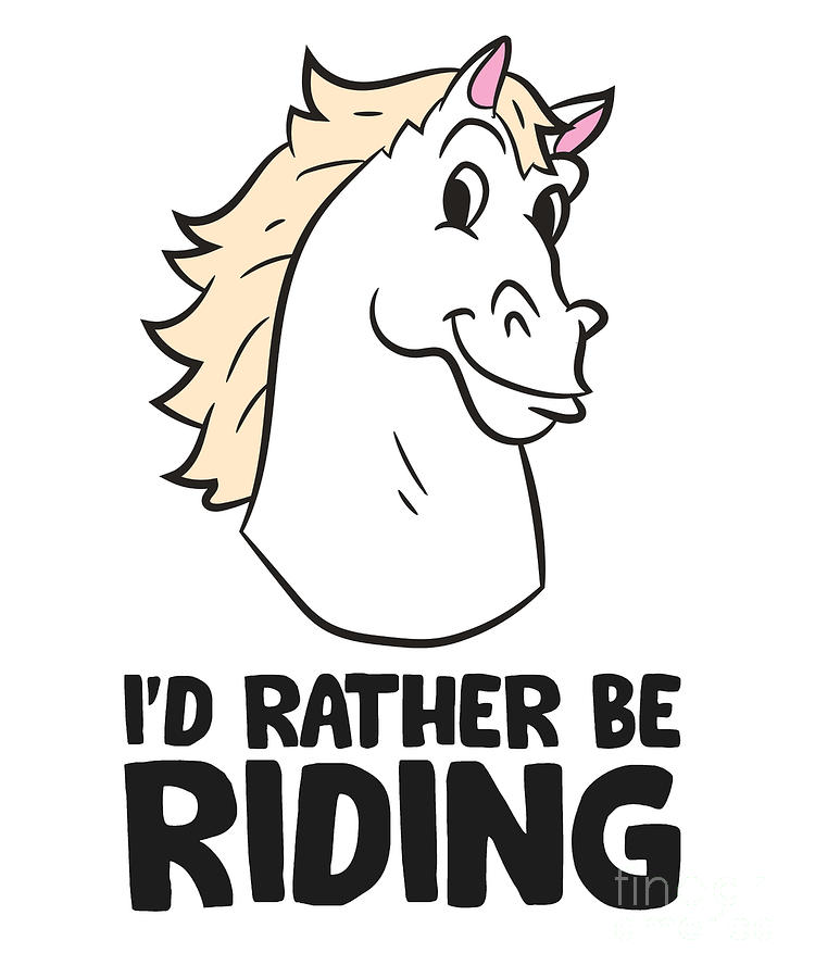 Id Rather Be Riding Horse Riding Funny Horse Tapestry - Textile by EQ ...