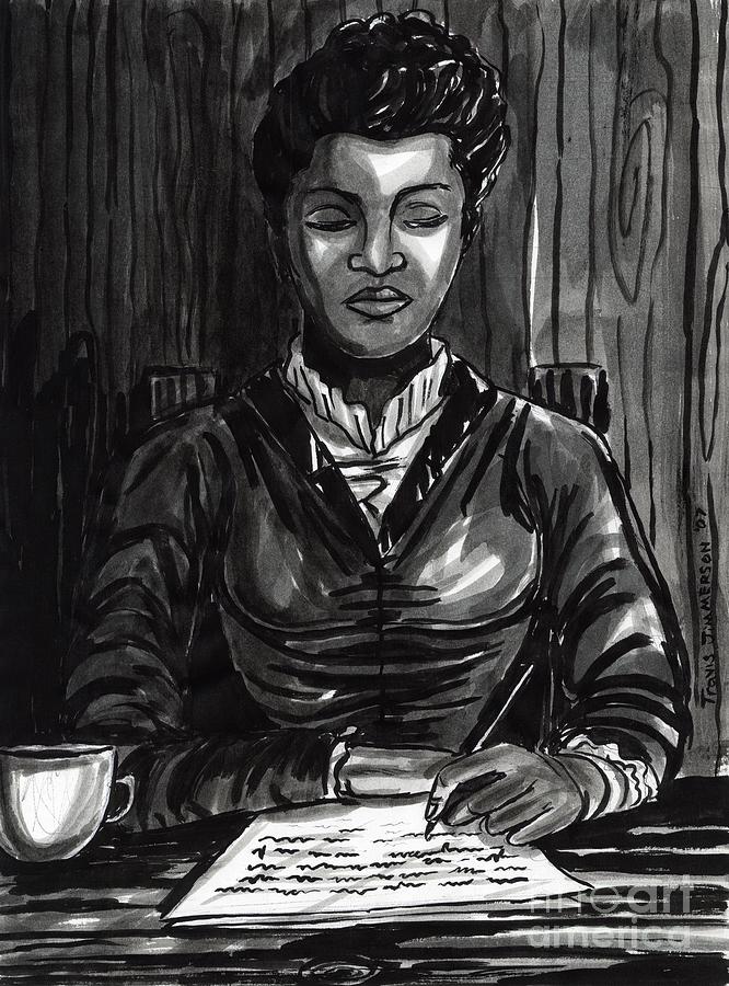 Ida B. Wells 3 Drawing by Travis Jimmerson