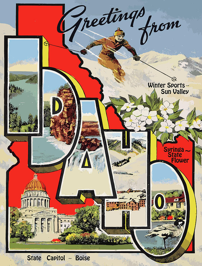 Idaho Letters, Sun Walley Digital Art by Long Shot