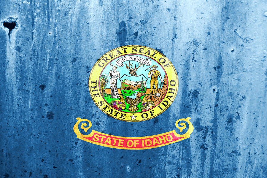 Idaho State Flag Grunge Photograph
