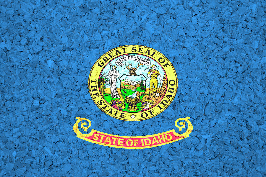 Idaho State Flag On Cork Photograph