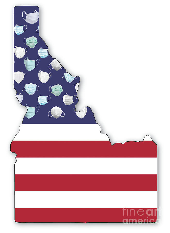 Idaho State Map Digital Art