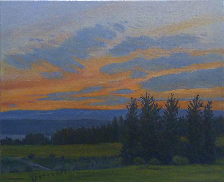 Idaho Sunset Painting by Stan Chraminski