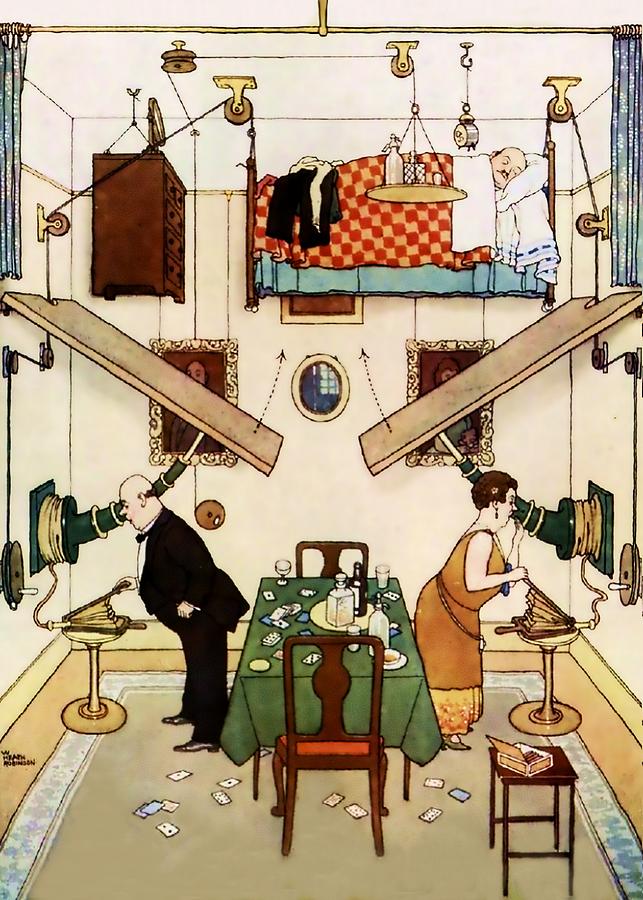 Ideal Home Spare Room by W Heath Robinson Digital Art by W Heath ...