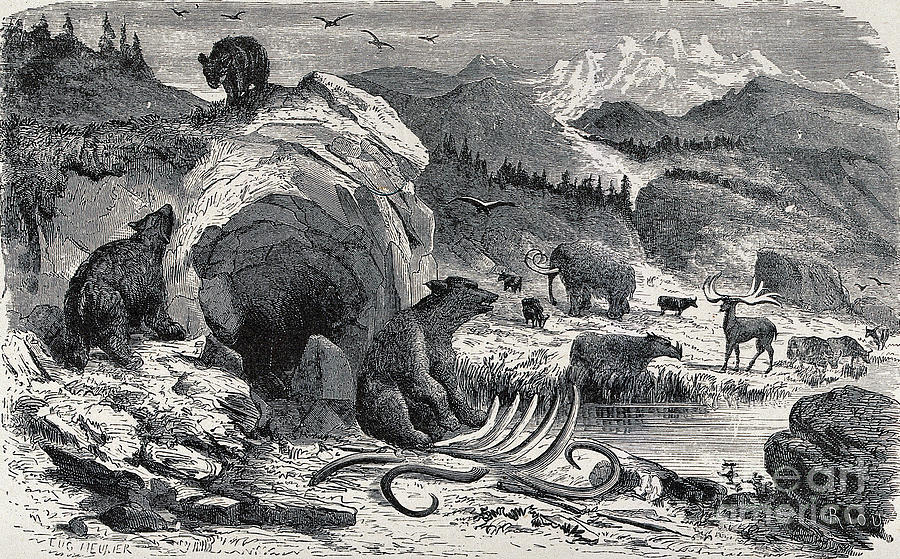 ideal landscape in the Quaternary epoch z1 Drawing