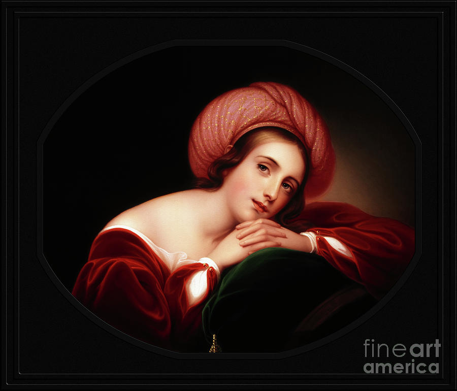 Idealized Portrait by Rembrandt Peale Old Masters Classical Art Reproduction Painting by Rolando Burbon