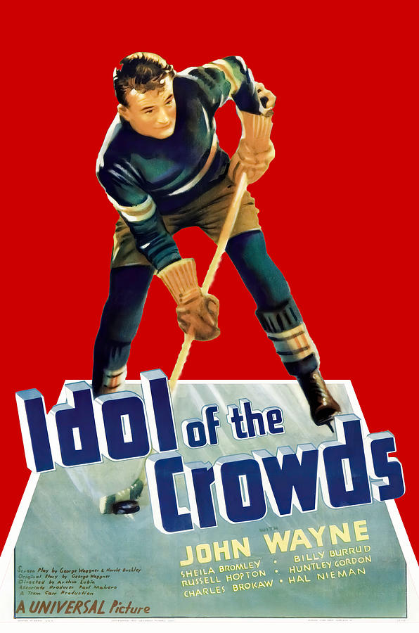 John Wayne Mixed Media - Idol of the Crowds, 1937 - 3d movie poster by Movie World Posters