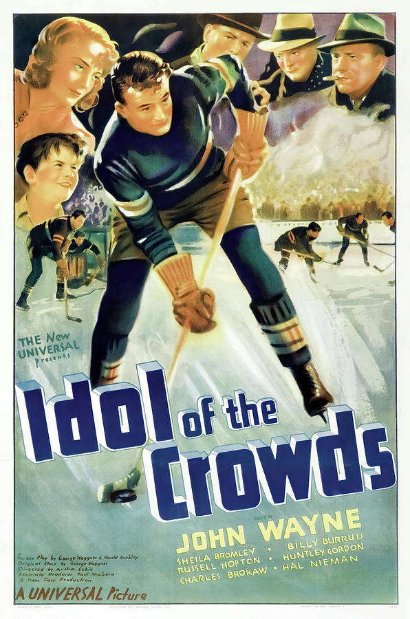 John Wayne Mixed Media - Idol of the Crowds, with John Wayne, 1937 by Movie World Posters