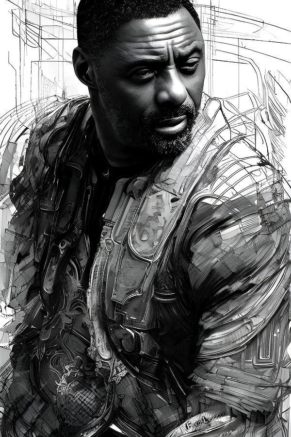 Idris Elba - Beast Digital Art by Fred Larucci
