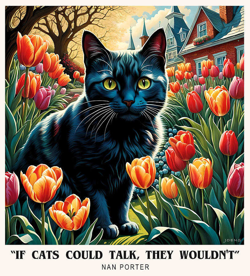 Sunset Digital Art - If cats could talk by Greg Joens Sunset Digital Art - If cats could talk by Greg Joens