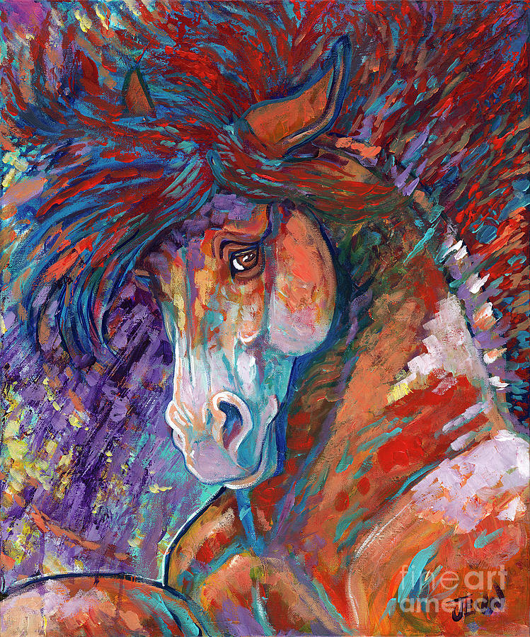 If Horses Were Sunsets Painting by Jenn Cunningham