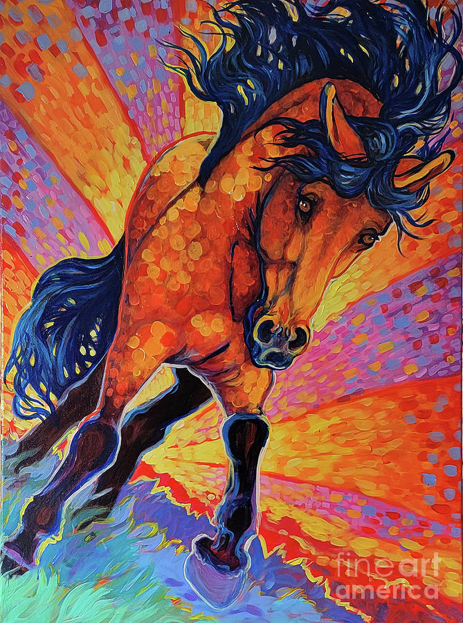 Horse Painting - If Horses Were the Cracking Dawn by Jenn Cunningham