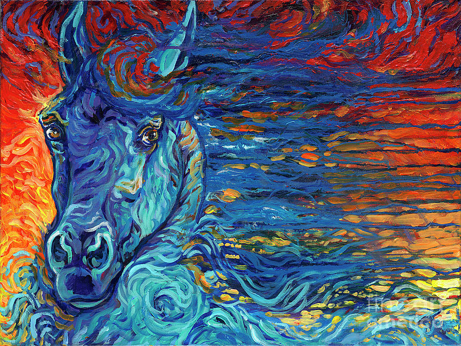If Horses Were Thunderstorms Painting by Jenn Cunningham
