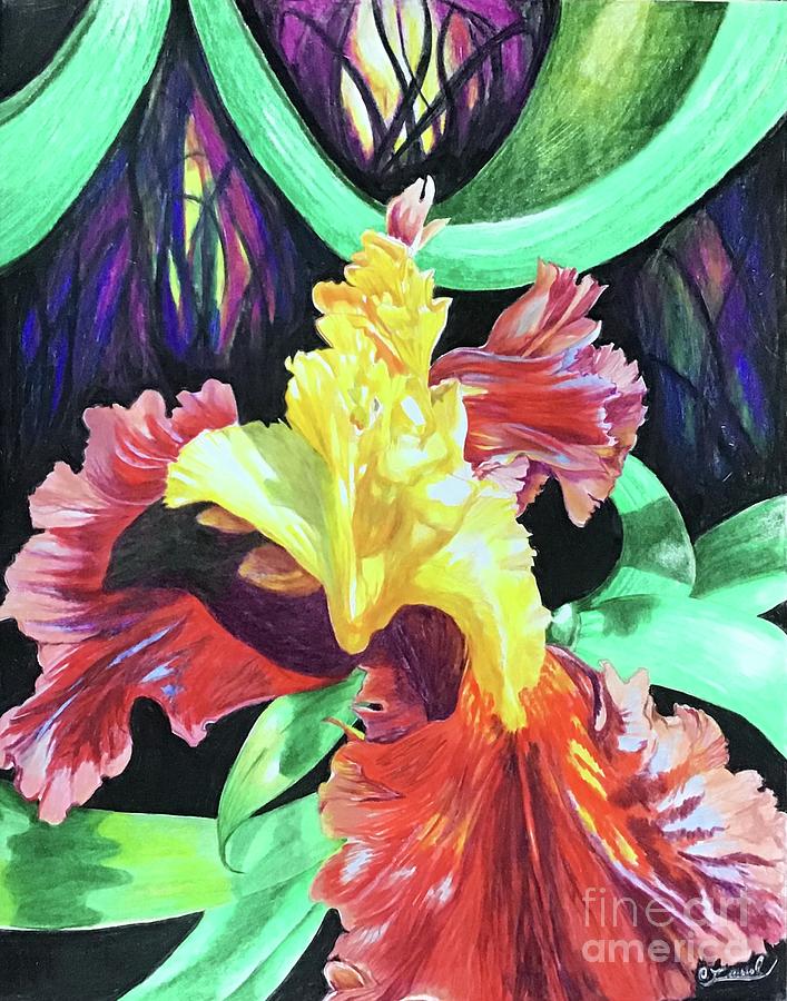 If I Were an Iris Painting by Laurel Adams