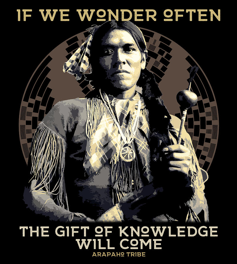 Vintage Digital Art - If We Wonder Often, Native American, Arapaho Tribe Proverb, American Indian, Traditional Proverb by Steven Poke