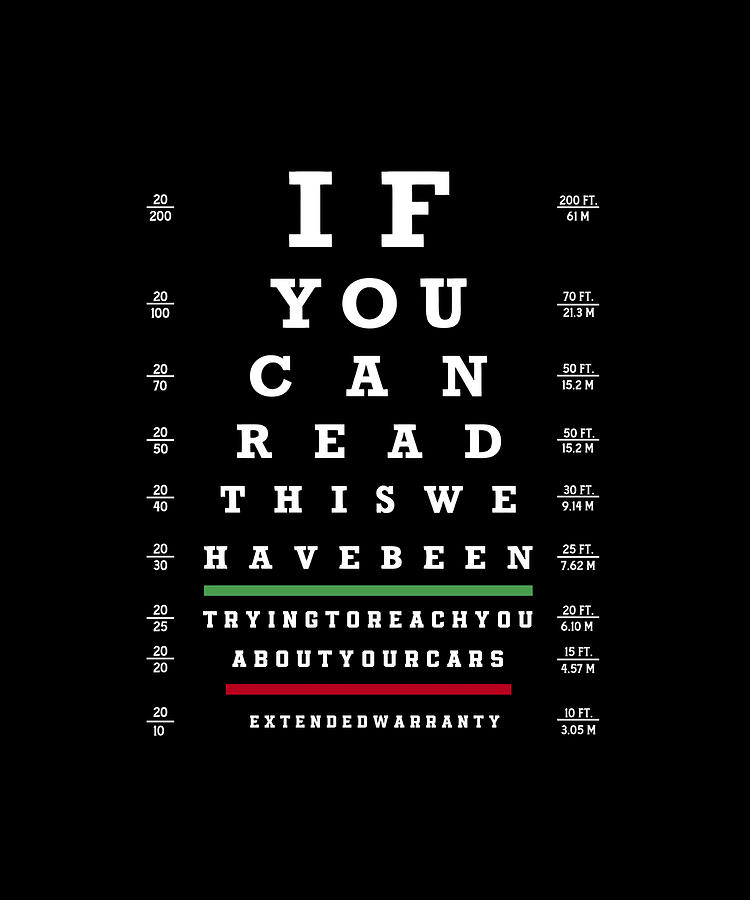 If You Can Read This Myopia Measurement Table Digital Art by If You Can ...