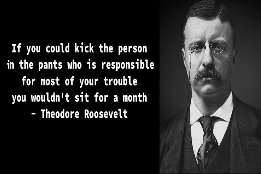 If You Could Kick The Person In The Pants Quote By Theodore Roosevelt ...