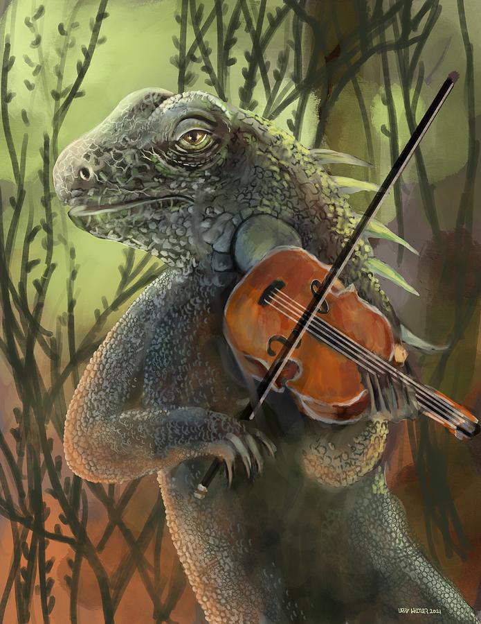 Iguana Scales  Digital Art by Larry Whitler
