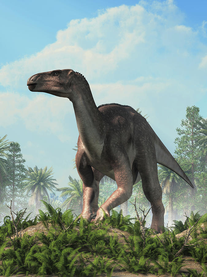 Jurassic Park Digital Art - Iguanodon by Daniel Eskridge