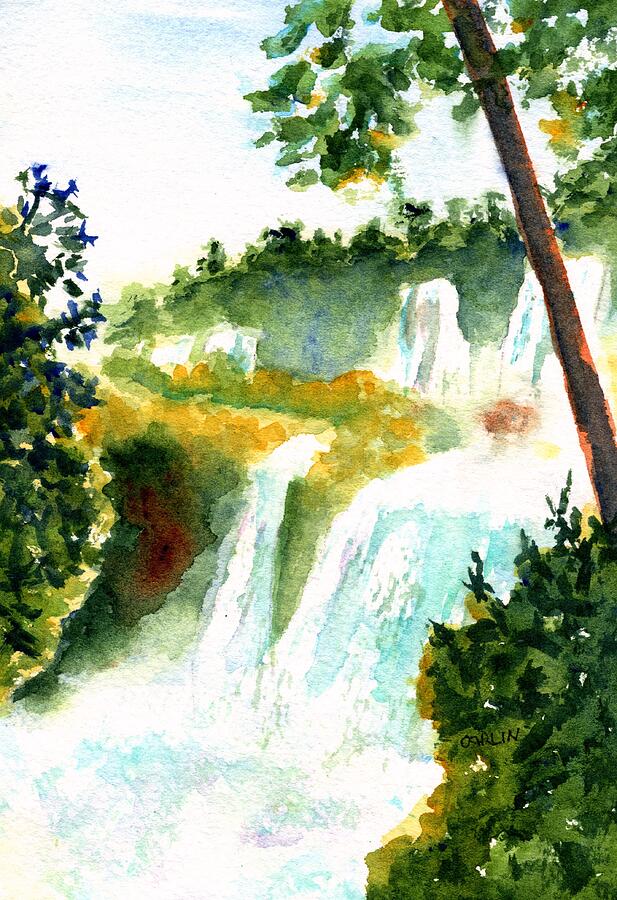 Iguazu Falls Painting by Carlin Blahnik CarlinArtWatercolor