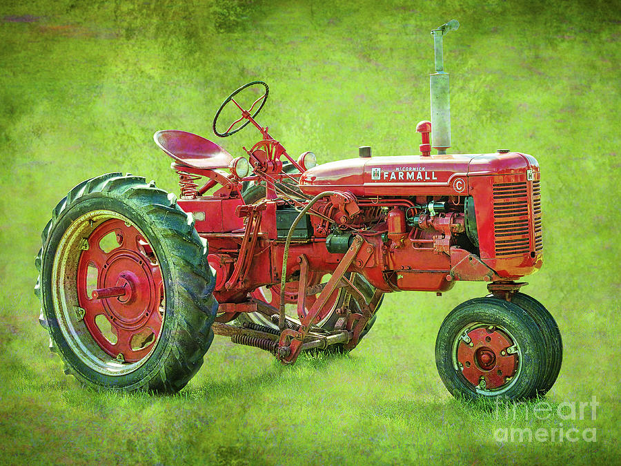 Spring Digital Art - IH Farmall McCormick Farm Tractor by Randy Steele