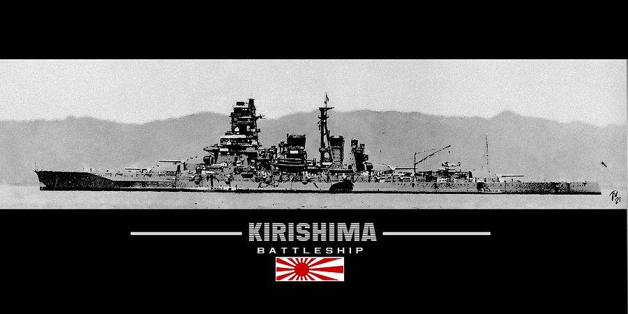 Ijn Digital Art - IJN Kirishima Battleship by John Wills