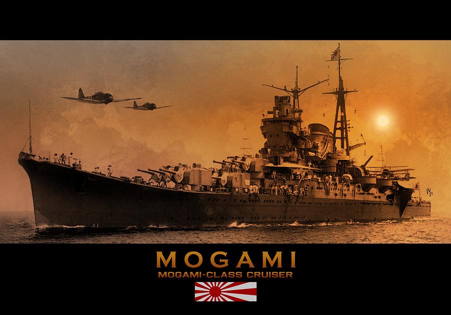 IJN Mogami Heavy Cruiser WW2 Mixed Media by John Wills - Pixels