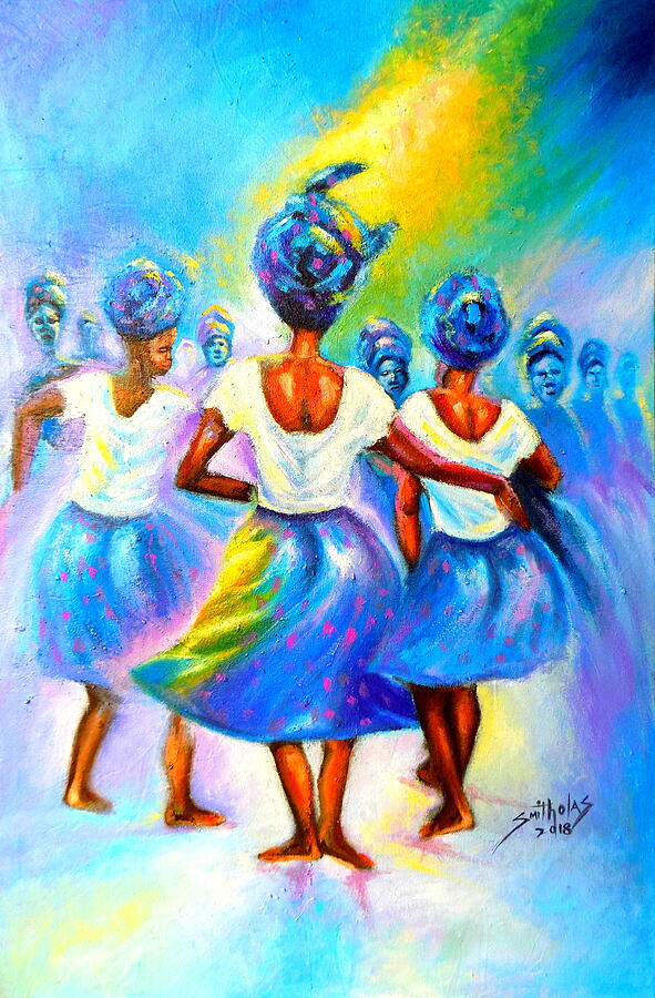 Ijoya Time to Dance in Yoruba Painting by Olaoluwa Smith