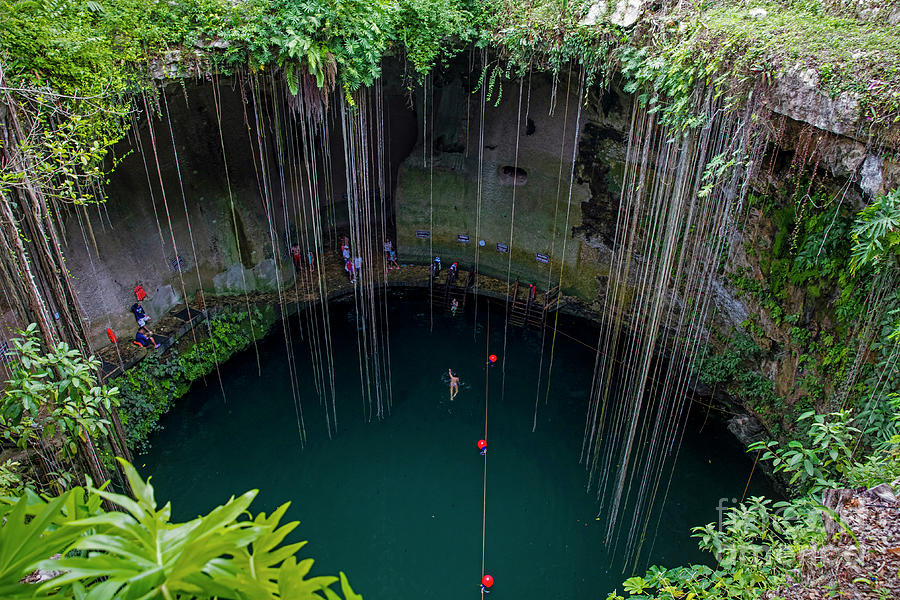 Ik Kil Cenote, Yucatan, Mexico Photograph by Arterra Picture Library ...