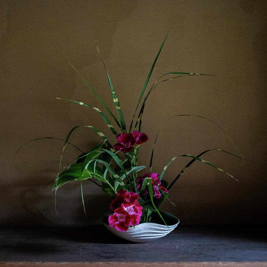 Flower Photograph - Ikebana at Shofuso by Stephen Russell Shilling