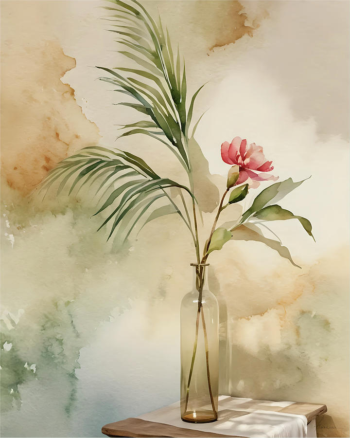 Ikebana Palm Digital Art by Frances Miller