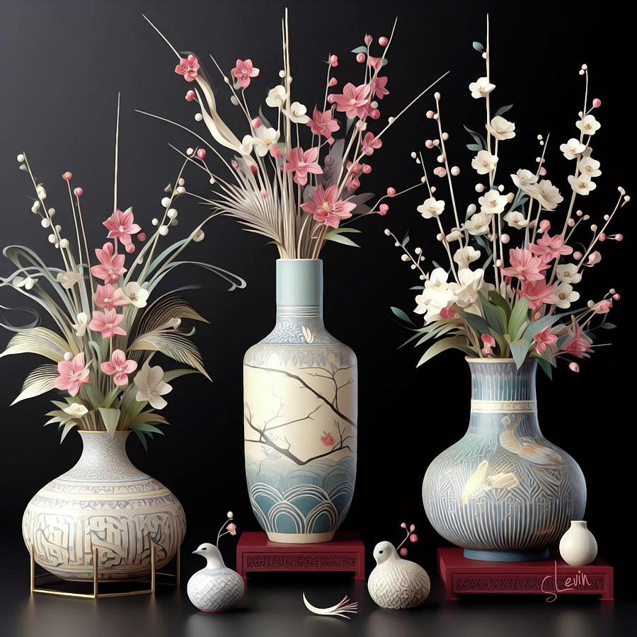 Ikebana Vases Digital Art