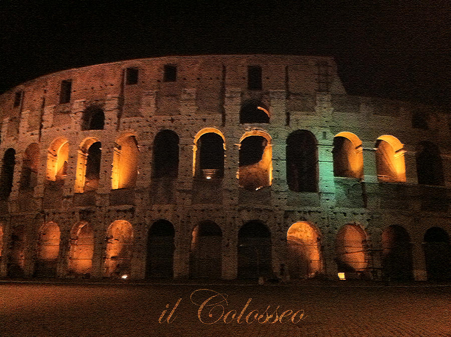 Il Colosseo Rome Italia Mixed Media by Joelle Philibert