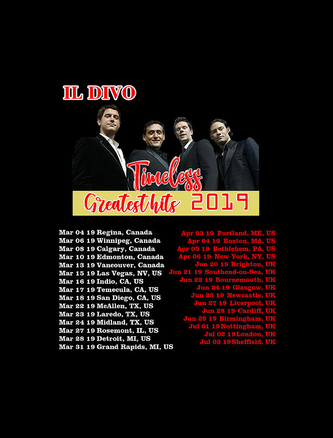 Il Divo Tour 2019 Back Digital Art by Fiko Ferdian - Fine Art America