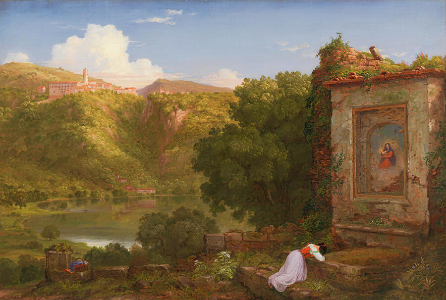 Madonna Painting - Il Penseroso 1845 by Thomas Cole Madonna Painting - Il Penseroso 1845 by Thomas Cole