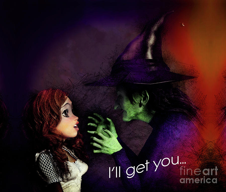 Fantasy Painting - Ill Get You My Pretty by Two Hivelys