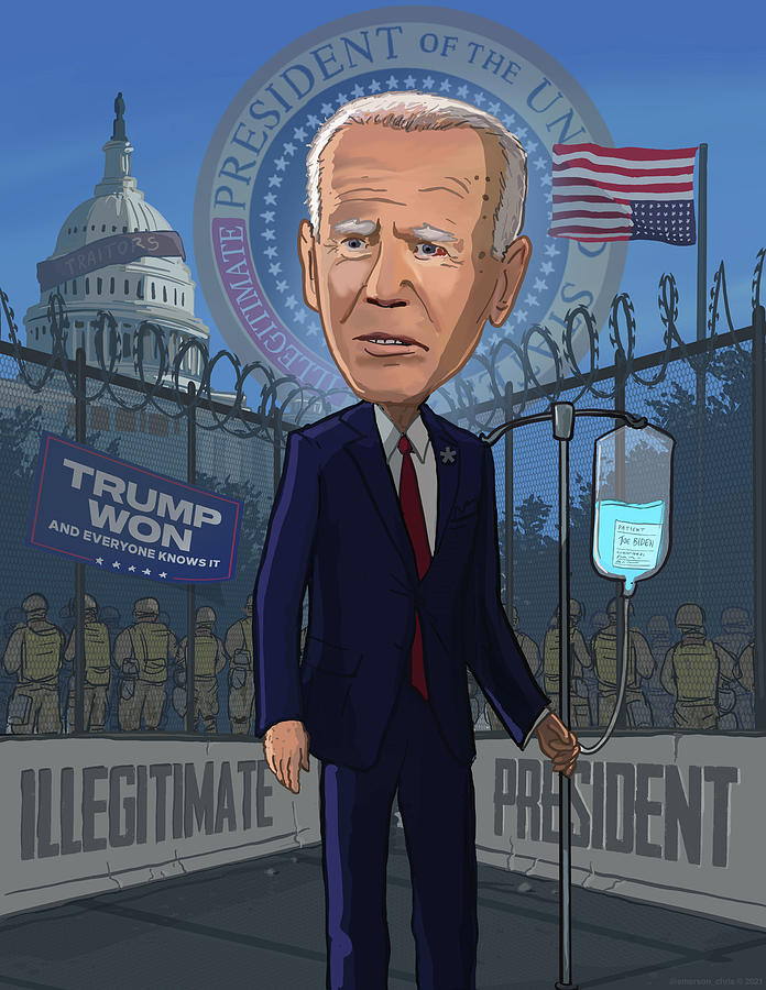 Illegitimate President Joe Biden Digital Art by Emerson Design