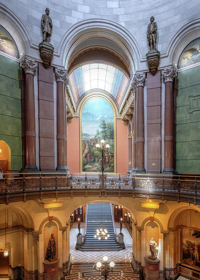 Illinois State Capitol - Magnificent Grand Staircase Photograph by Susan Rissi Tregoning
