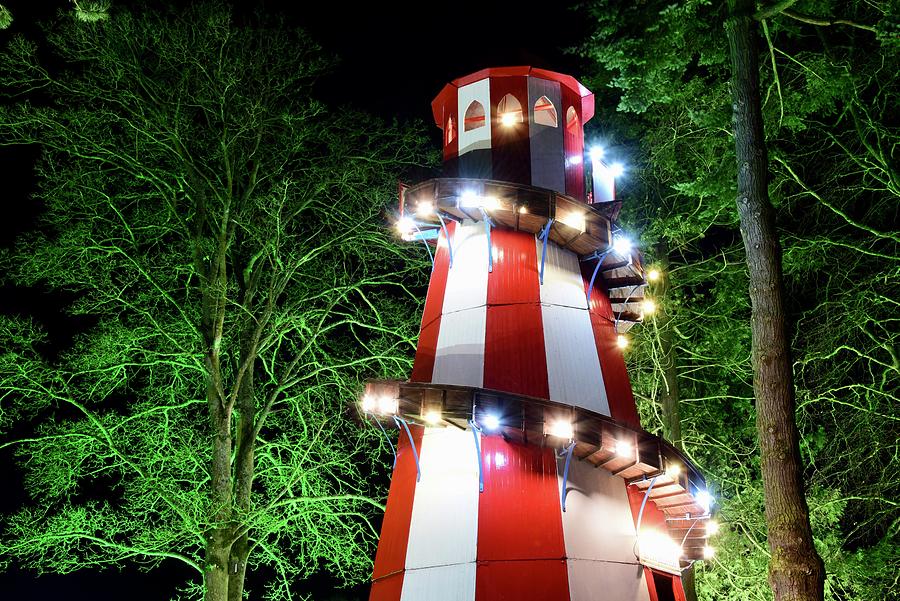 Illuminated Helter Skelter  Photograph by Neil R Finlay